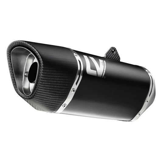 Leovince Muffler Lv-14r For Kawasaki Ninja 500 19-24 Matte Black Stainless Steel 15607b