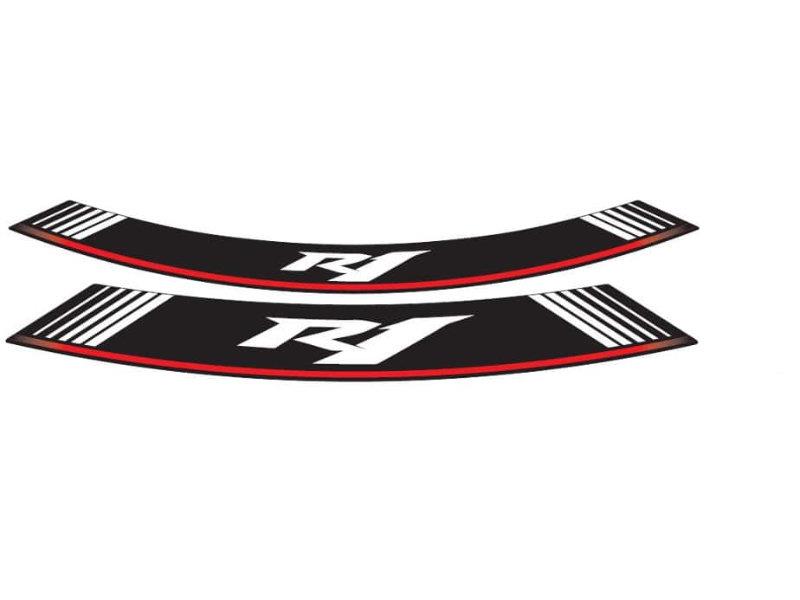 PUIG Wheel Rim Stickers Silver for Yamaha YZF R1/M/Race 99-24 5529P