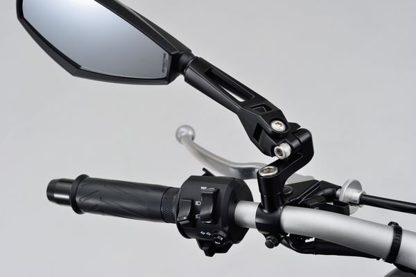 Daytona Black Side View D-MIRROR-12 Stem Set Left Aluminum ABS Mirror 80721