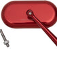 Arlen Ness Forged Oval Mirror Red Anodized Aluminum Screw-In Side View 13-179