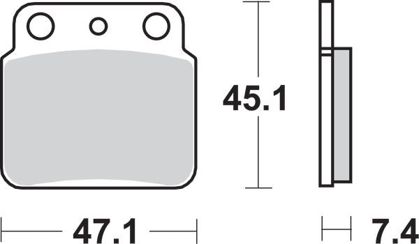 Sbs SI Offroad Sintered Brake Pads For Suzuki LT-Z 400 2X4 1987-2018 649SI