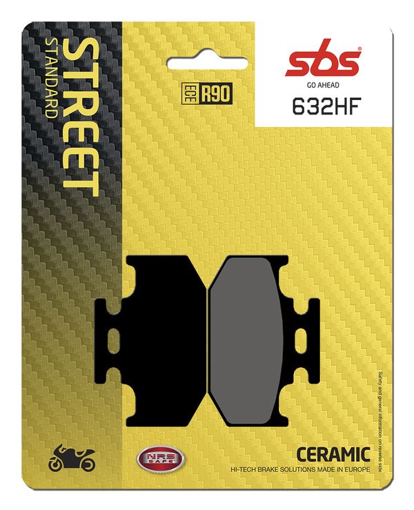 Sbs HF Street Ceramic Organic Brake Pads For Yamaha XSR 125 1990-2024 632HF