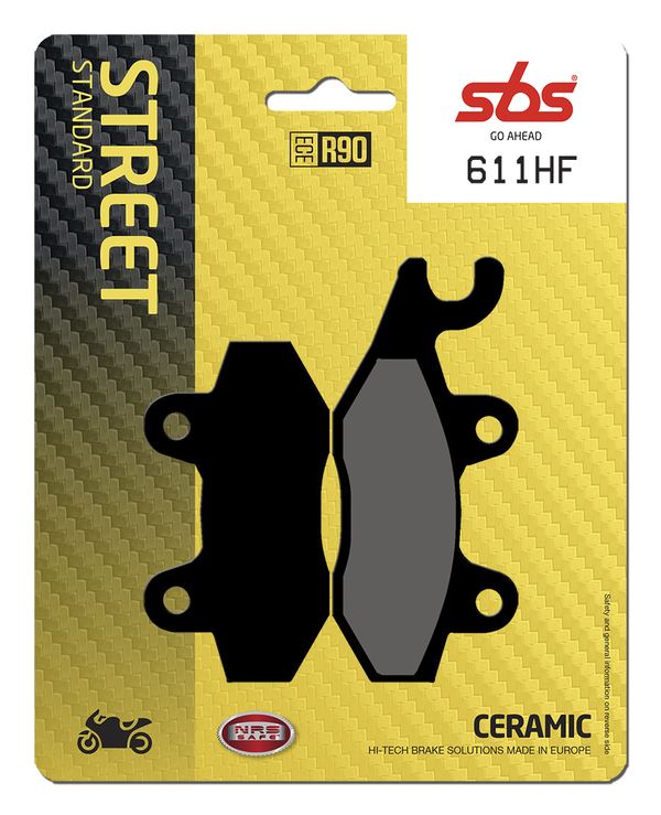 Sbs HF Street Ceramic Organic Brake Pads For Kawasaki KLX 230 1987-2025 611HF