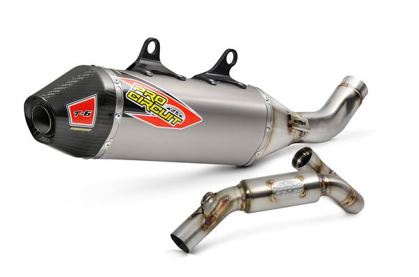 Pro Circuit T-6 Euro Exhaust System SS/TI/CF For KTM XC-F 450 I 18-22 0151845H