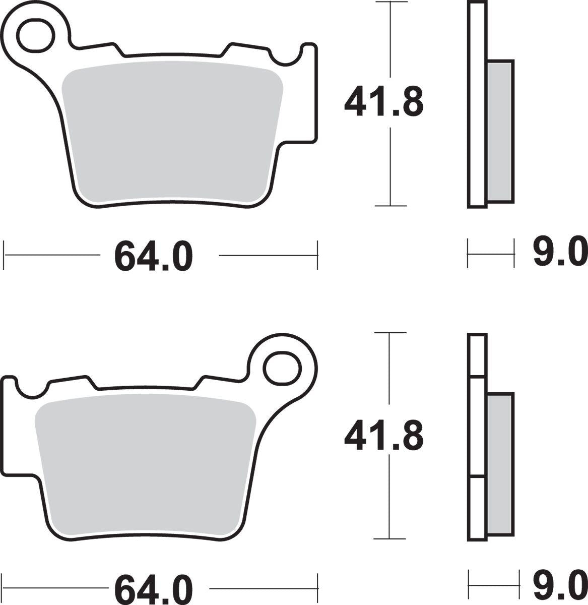 Sbs SI Offroad Sintered Brake Pads For Husqvarna FC 350 2004-2026 Set of 2 791SI