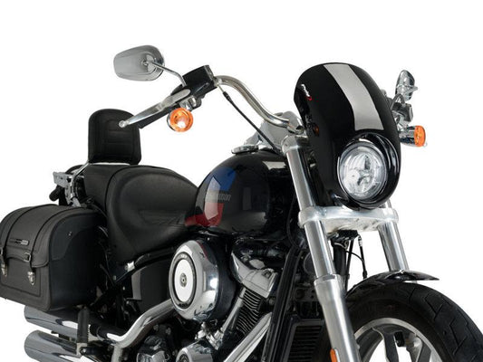PUIG Anarchy Semi Fairing Black for Harley Davidson Softail Low Rider FXLR 18-20 21082N