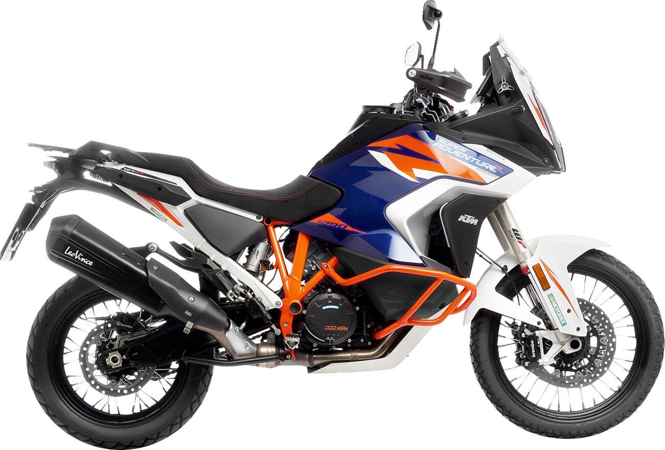 Leovince Muffler Lv12 For KTM Super Adventure 1290 Black Stainless Steel 15308bu