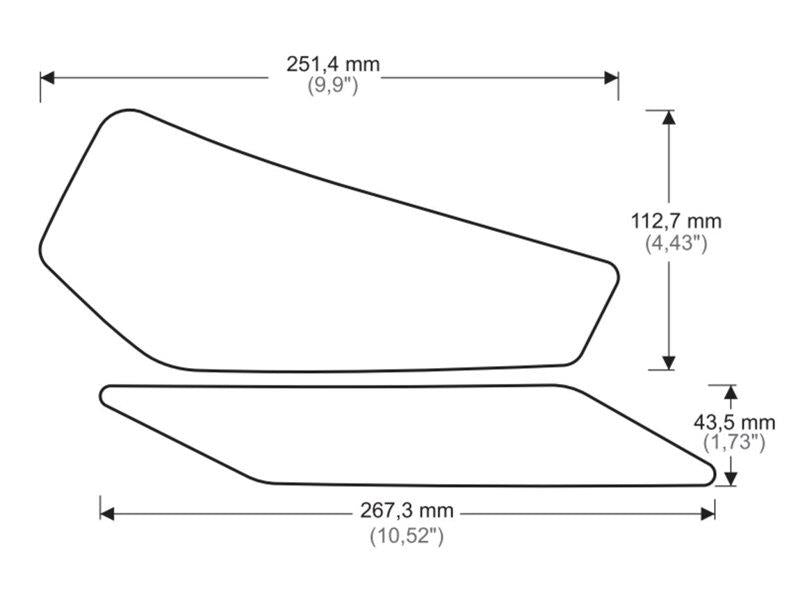 PUIG Side Tank Pad Protector Black for Kawasaki Ninja 400 18-20 20076N