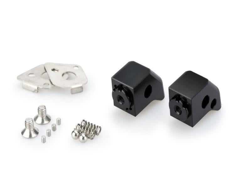 Puig Pillion Adjustable Footpeg Adaptors Black 8100V