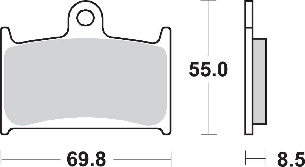 Sbs Sintered Front Brake Pads For Triumph Thunderbird 1700 88-18 624HS