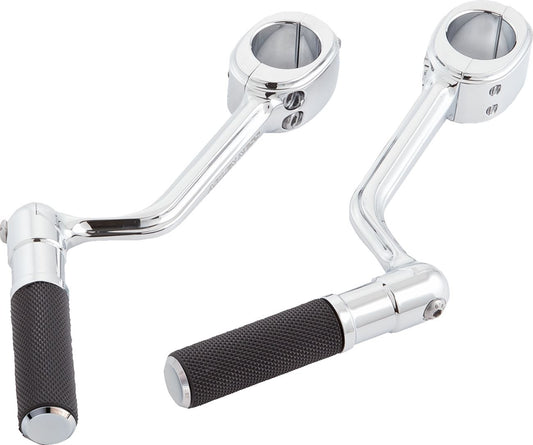 Arlen Ness Highway Peg Mounts With Pegs Chrome Aluminum Swivel 400-046