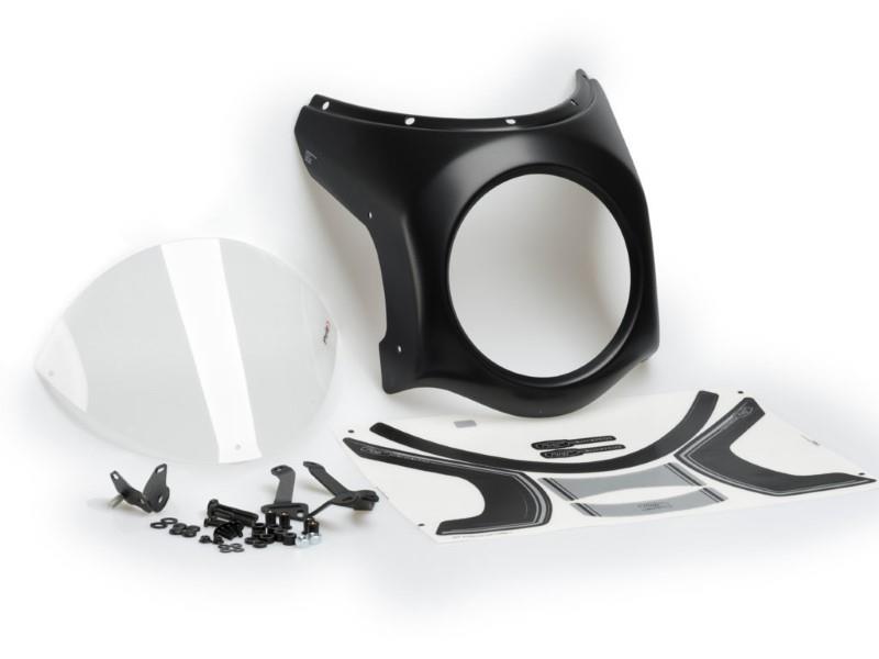 Puig Retro Black Semi Fairing And Screen 195mm Clear 9689W