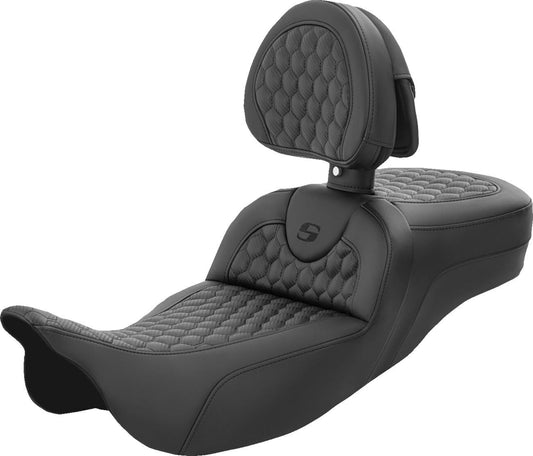 Saddlemen Honeycomb Roadsofas Seat With Backrest For Harley Davidson FLHXS 1868 ABS 08-23 808-07B-190BR