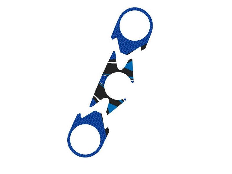 PUIG Radikal Yoke Protector Blue for Kawasaki ZX-6R 636 07-08 6949A