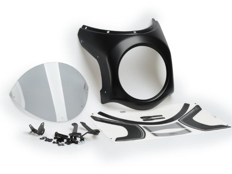 Puig Retro Black Semi Fairing And Screen 195mm Light Smoke 8929W