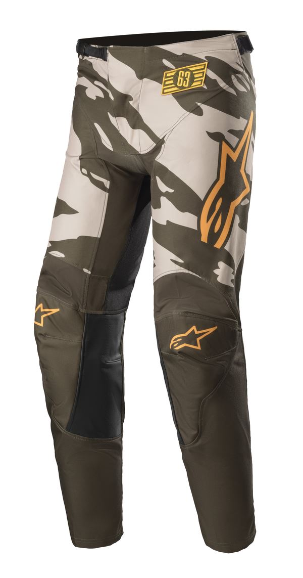 Alpinestars Youth Racer Tactical Pants Camo Green White Yellow