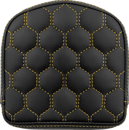 Saddlemen Roadsofa Sissy Bar Pad Yellow Honeycomb Stitching 040849GOL