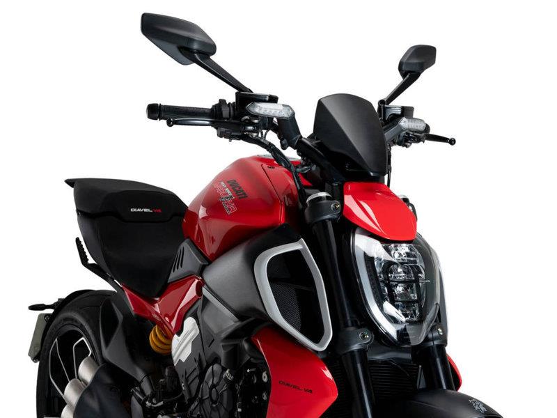 PUIG New Generation Sport Screen Matt Black for Ducati Diavel V4 24-25 21712J