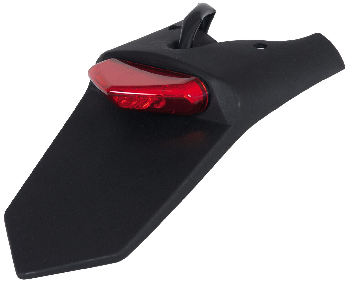 UFO LICENSE PLATE HOLDER W/ RED LED-TAILLIGHT (E4 & DOT) BLACK PP01220001