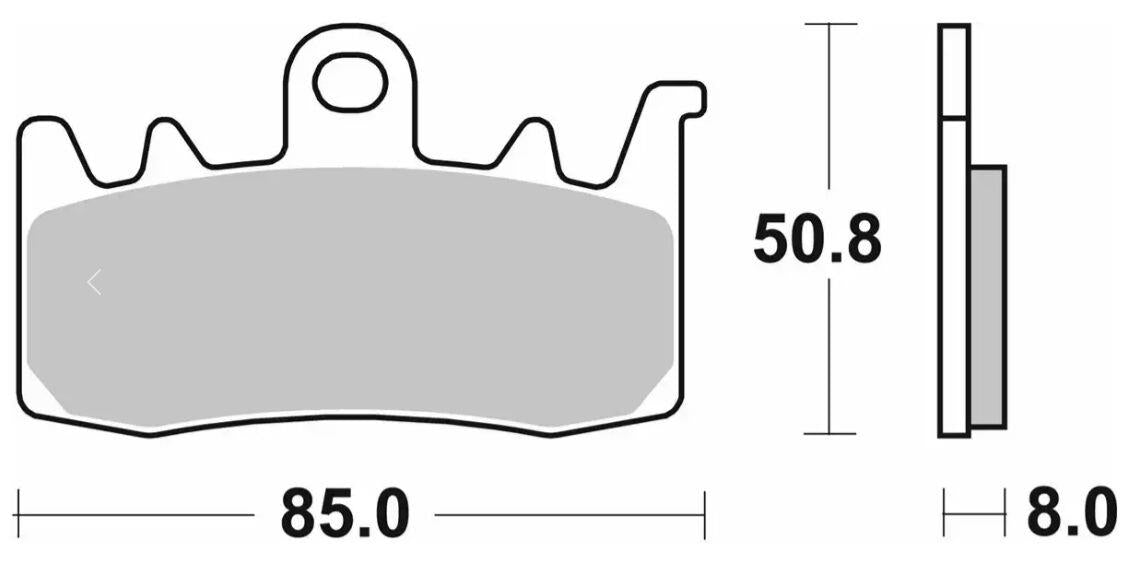 Sbs HS Street Excel Sintered Front Brake Pads For Indian FTR 1200 19-23 900H.HS