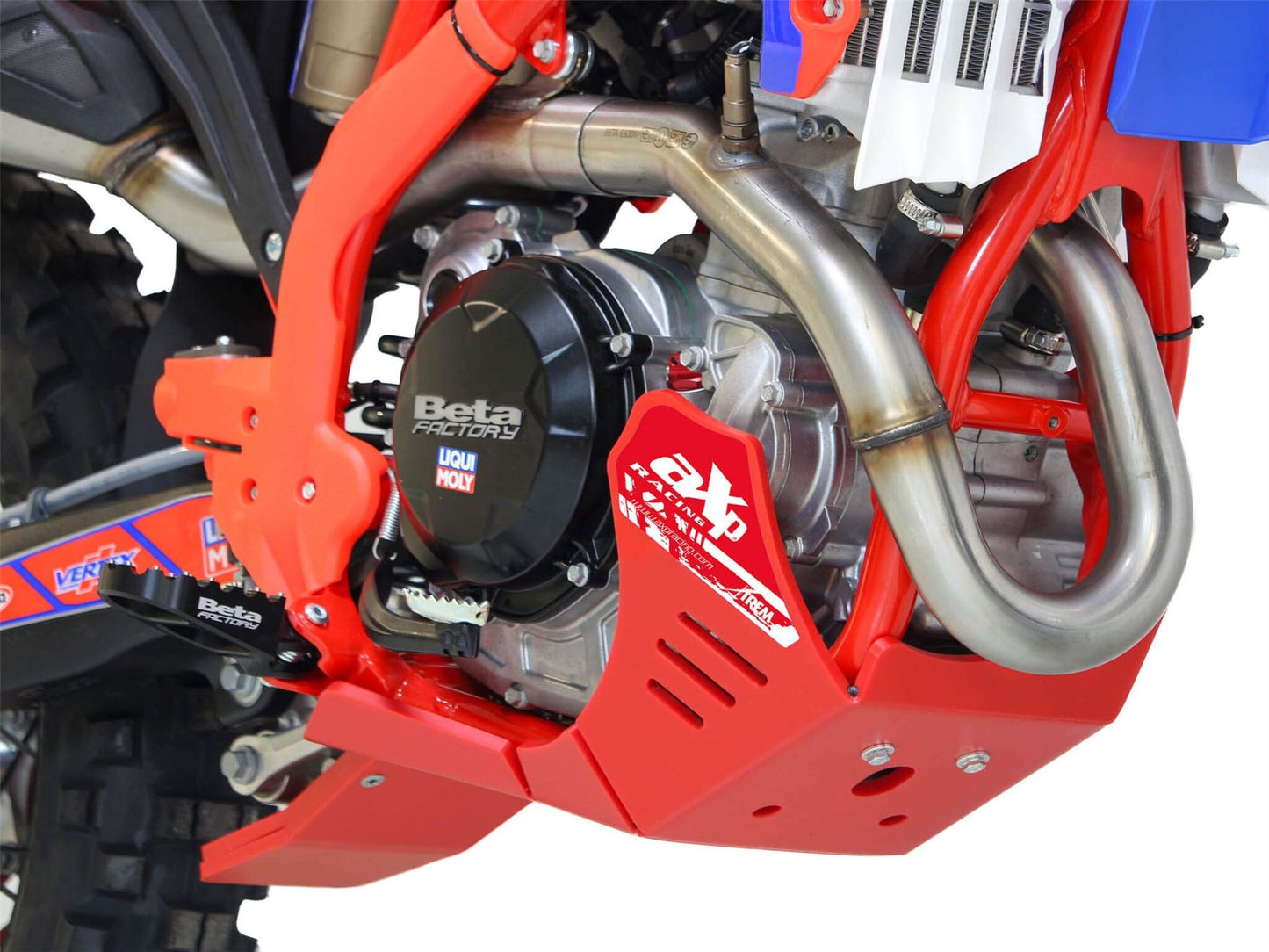AXP Racing XTREM Skid Plate For Beta RR 350 2024-2025 Red Matte Finish AX1755