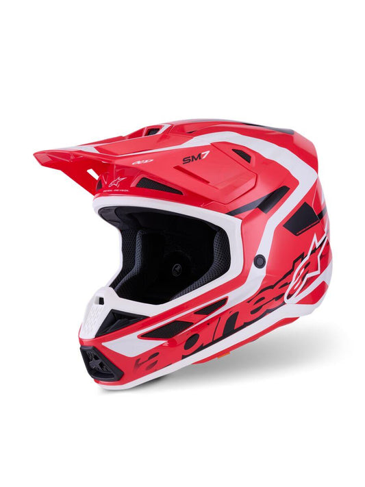 ALPINESTARS SM7 Deed Helmet RED/BLK/WH 2025 Model