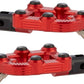 Arlen Ness MX Footpegs Driver Red Billet Aluminum Rubber Pair 07-946