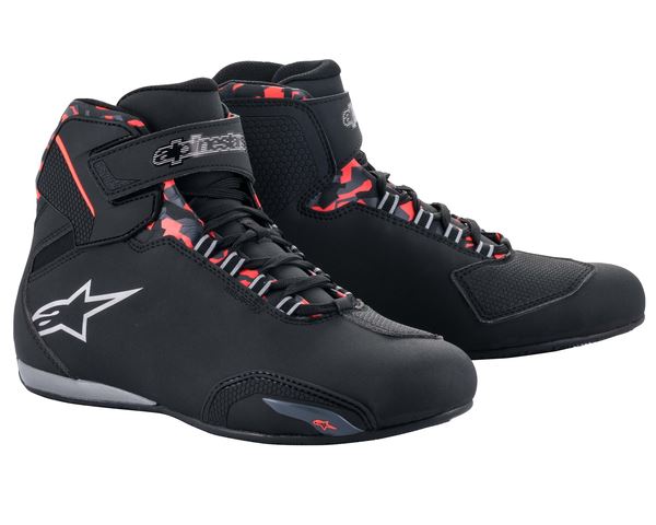 Alpinestars Sektor Waterproof Shoes Black Red White