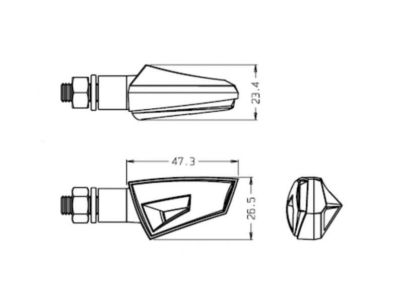 Puig Open LED Indicators Black 4667H
