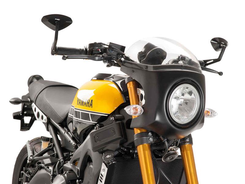 PUIG Retro Carbon Look Semi Fairing And Screen 180mm Clear for Yamaha XSR 900 16-21 8934W