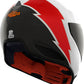 ICON Domain™ White, Red Motorcycle Helmet