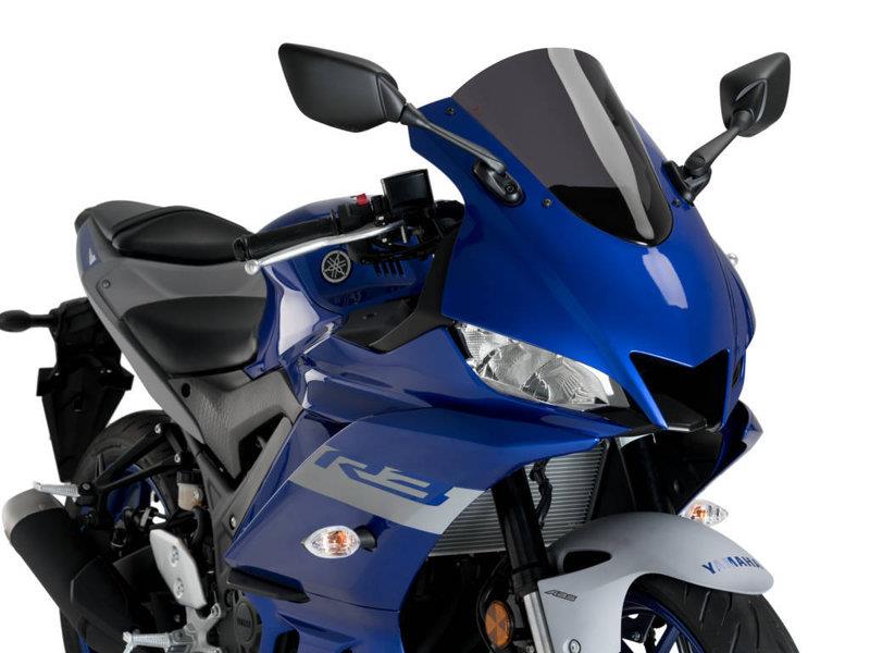 PUIG R-Racer Screen Dark Smoke for Yamaha YZF R3 19-24 3737F