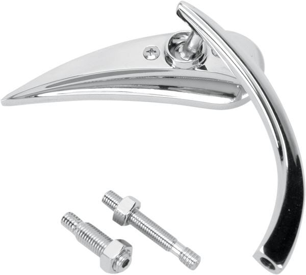 Arlen Ness Micro-Mirror Chrome Silver Screw-In Convex Teardrop Right 13-411