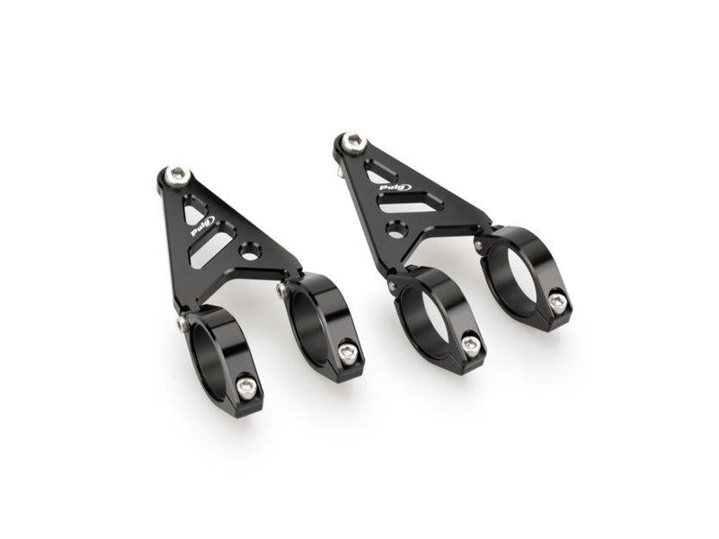 Puig Clamp Set (38-41cm) And Support For Headlight Black 20430W