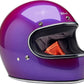 BILTWELL Gringo Purple Motorcycle Helmet