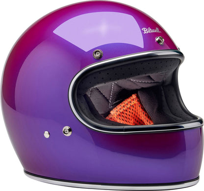 BILTWELL Gringo Purple Motorcycle Helmet