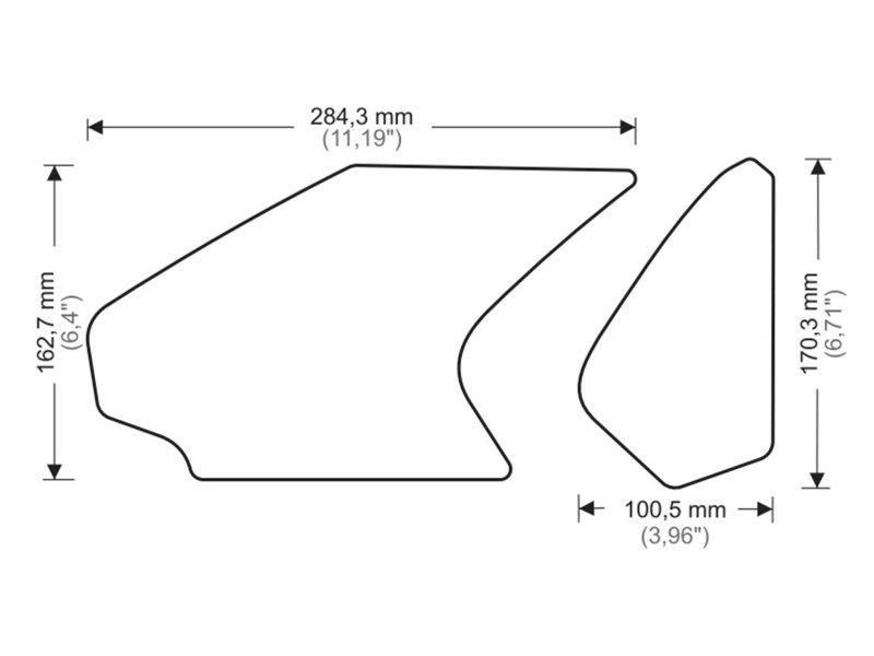 Puig Side Tank Pad Protector Clear 9537R