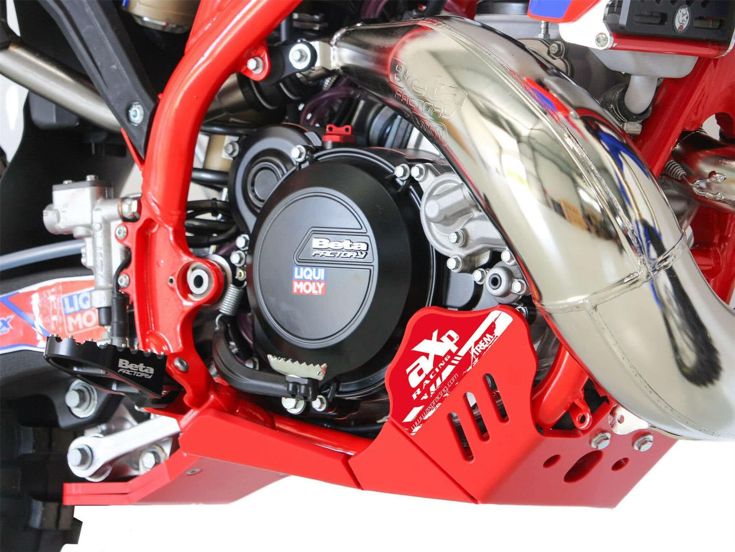 AXP Racing Xtrem Skid Plate For Beta RR 250 2024-2025 HDPE Red AX1753
