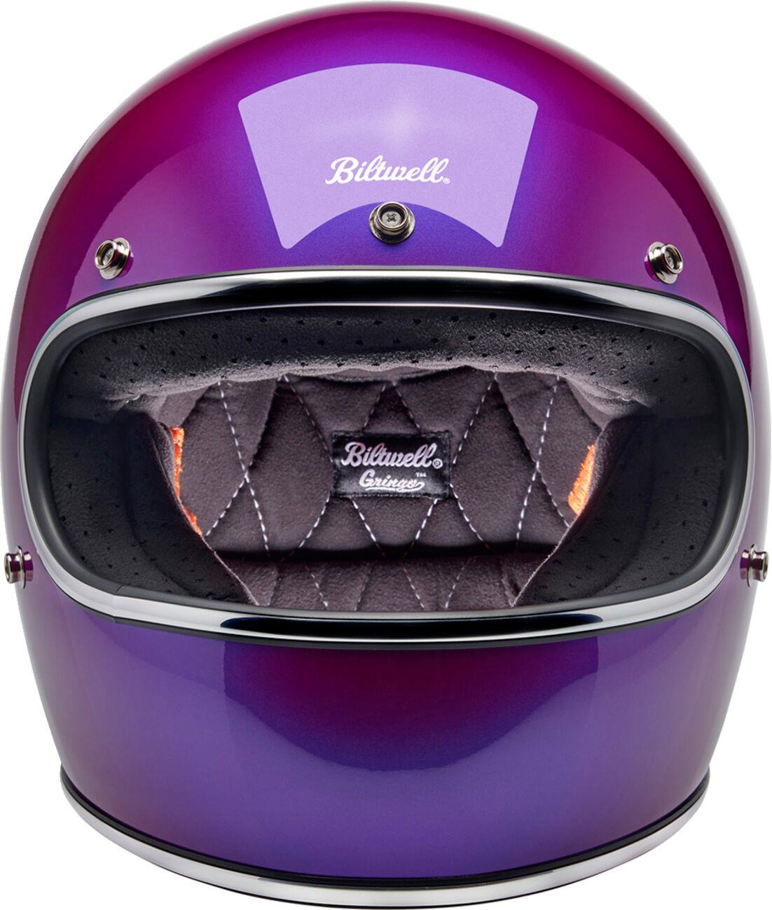 BILTWELL Gringo Purple Motorcycle Helmet
