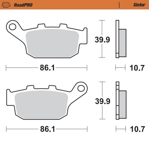 Moto-Master Sinder Brake Pad Rear For Triumph Tiger Sport 660 1988-2026 402202