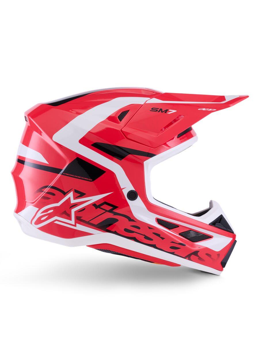 ALPINESTARS SM7 Deed Helmet RED/BLK/WH 2025 Model