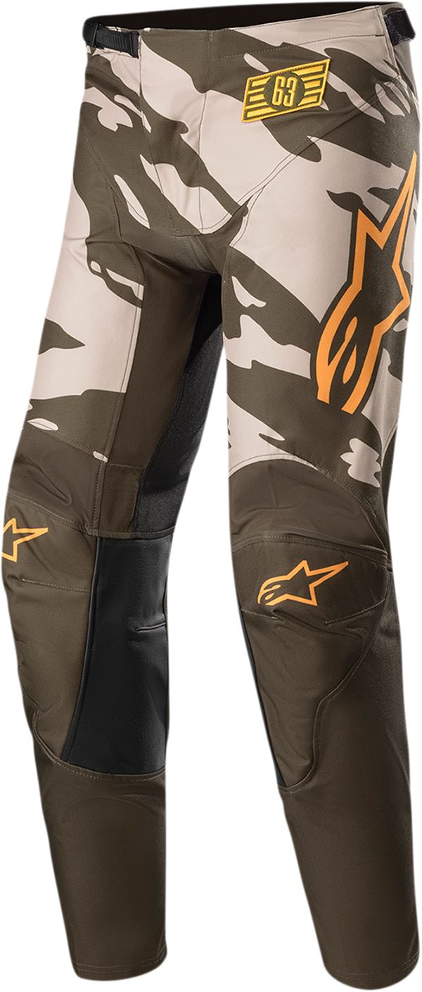 Alpinestars Youth Racer Tactical Pants Camo Green White Yellow