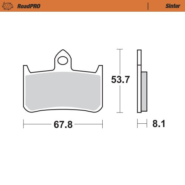 Moto-Master RoadPRO Sinder Brake Pad Front For Honda CB 900 F 1988-2006 402301