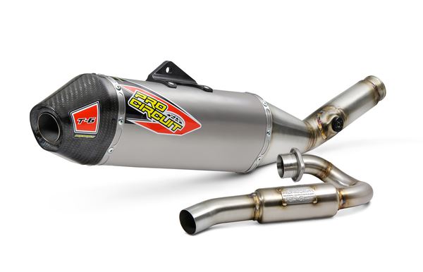 Pro Circuit T-6 Euro Exhaust System SS/TI/CF For Kawasaki KX 450 19-22 0121945H