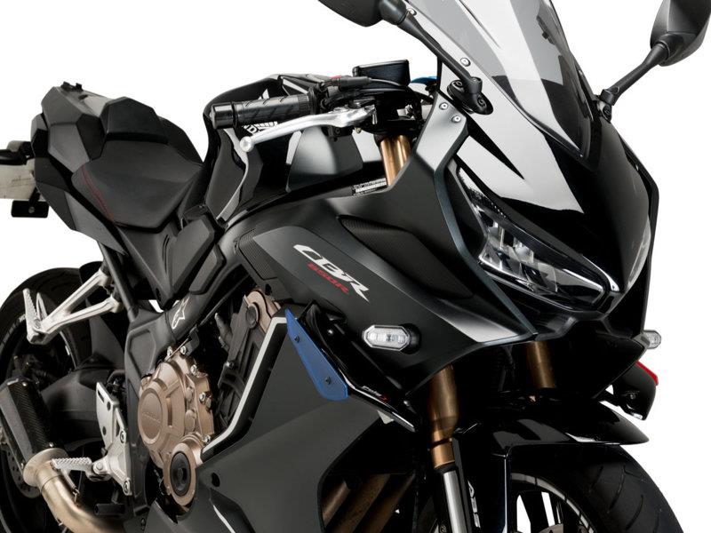 PUIG Sport Downforce Spoilers Black for Honda CBR650 R 21-23 21333N