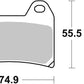 Sbs DS Racing Dual Sintered Brake Pads For Aprilia RS 250 1997-2014 706DS-2