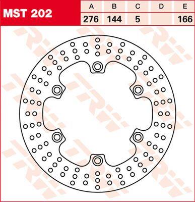 Trw Round Fixed Brake Rotor 250-299mm For Honda NT 700 V 1984-2016 Steel MST202
