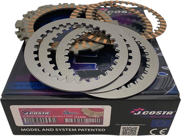 J. Costa Clutch Plates For Yamaha XP 530 T-Max Kymco AK 550 I 2001-2024 IT530D