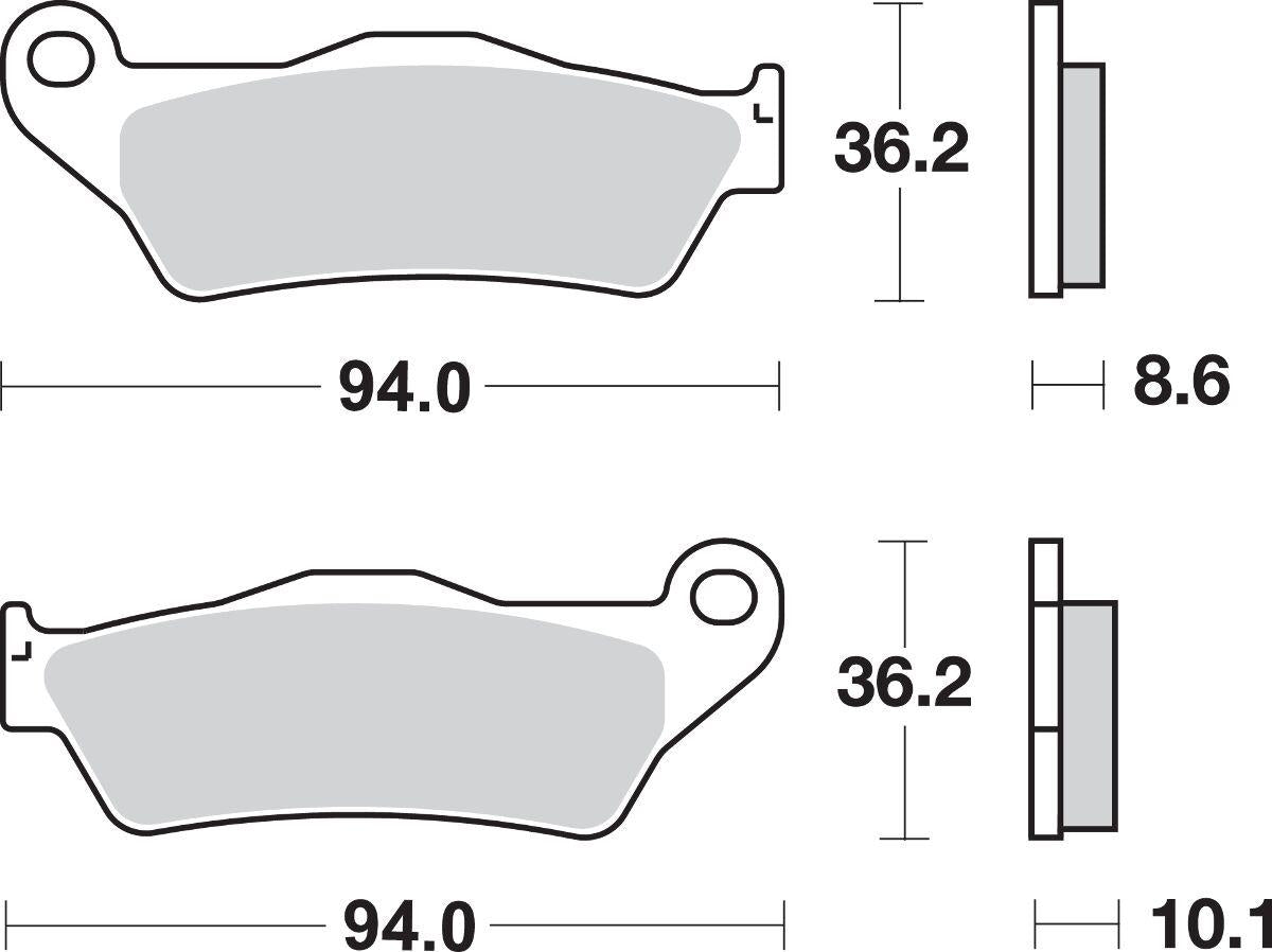 Sbs LS Street Excel Sintered Rear Brake Pads For BMW S 1000 XR 1994-2021 742LS