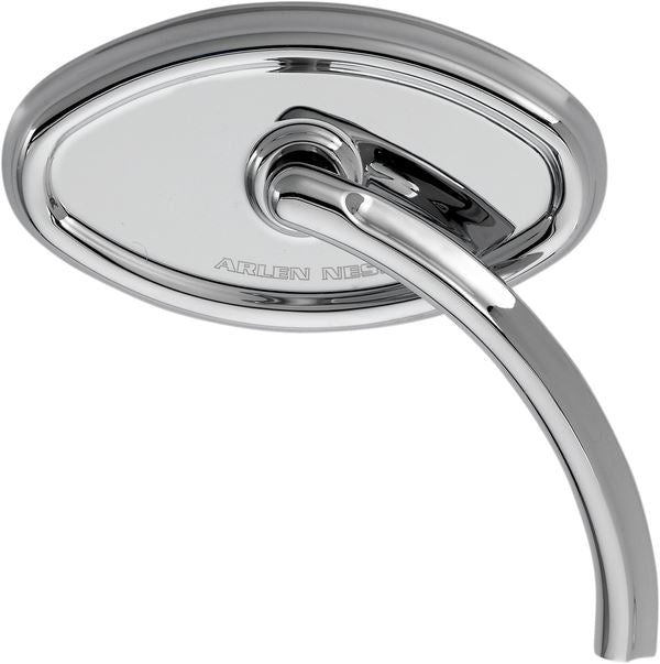 Arlen Ness Beveled Short Stem Mirror Black Aluminum Screw-In Right 13-138
